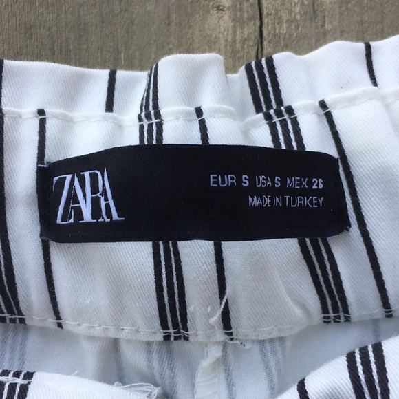 ZARA Belted Paper Bag Shorts - Picture 4 of 5